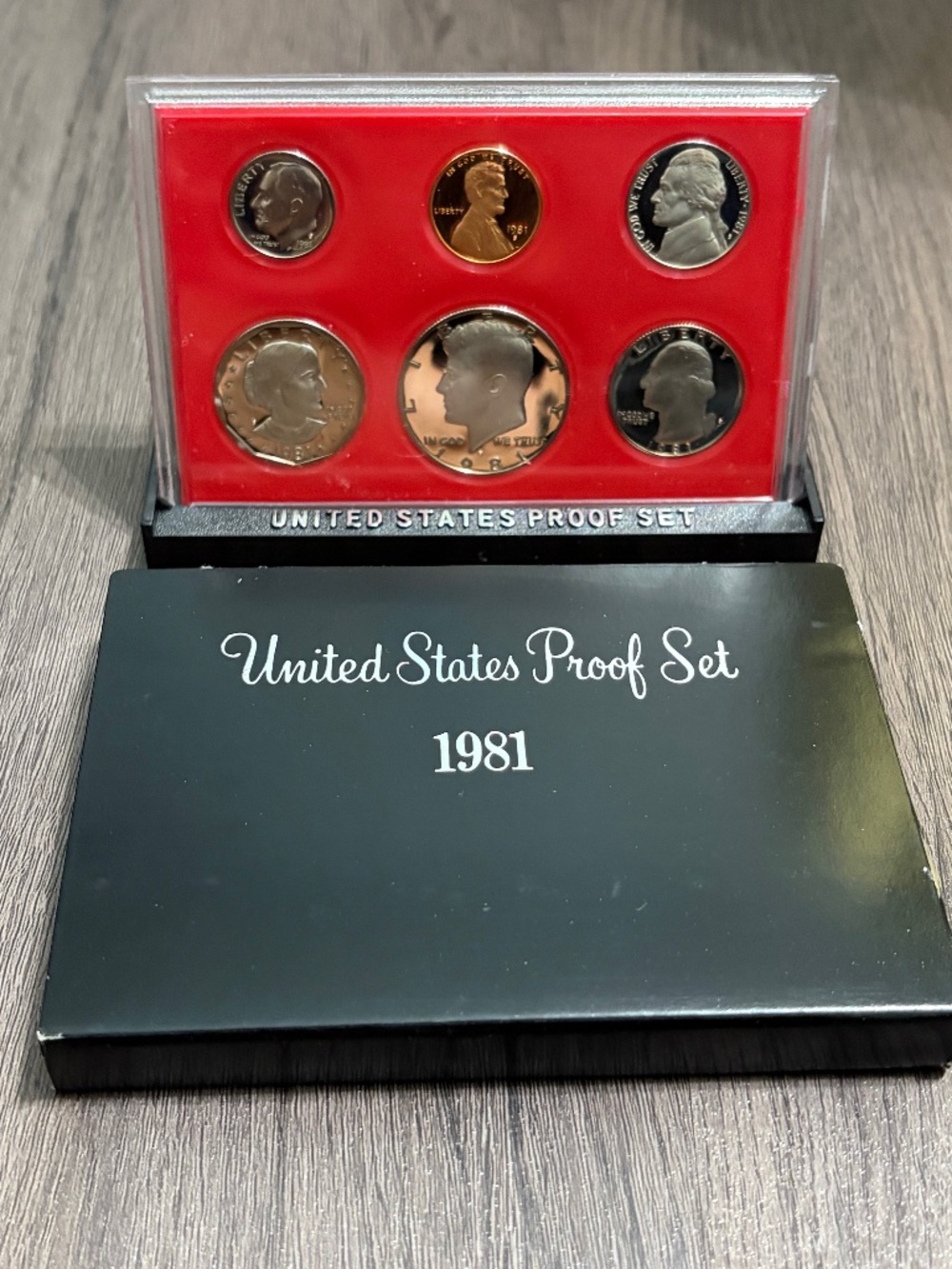 1981 & 1982 United States Proof Set in Original Box, 5-Coin Set